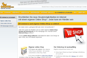 Online-Shop von onSite internet services